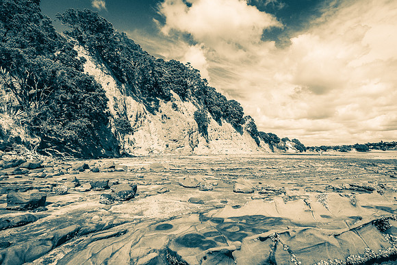 Along the  coast
