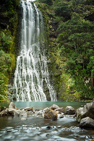 Karekare Falls from the stream